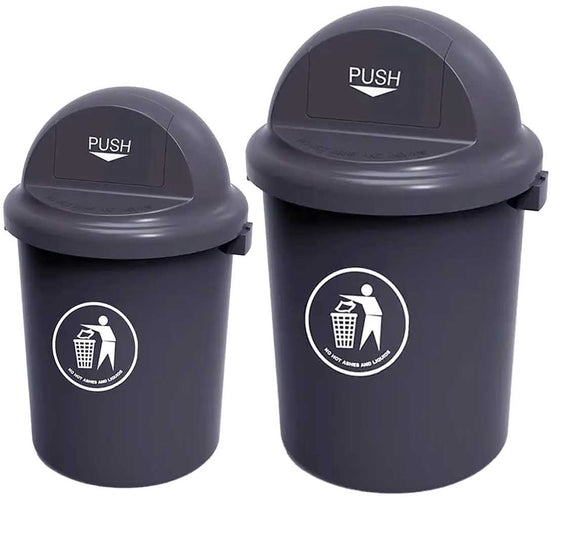 PVC trash can with swing lid
