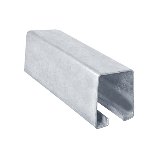 Galvanized door track