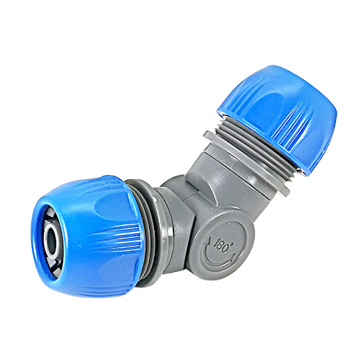 Angled hose mender