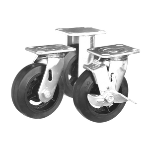 Hard rubber caster 6"