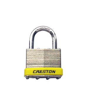 Laminated steel padlock