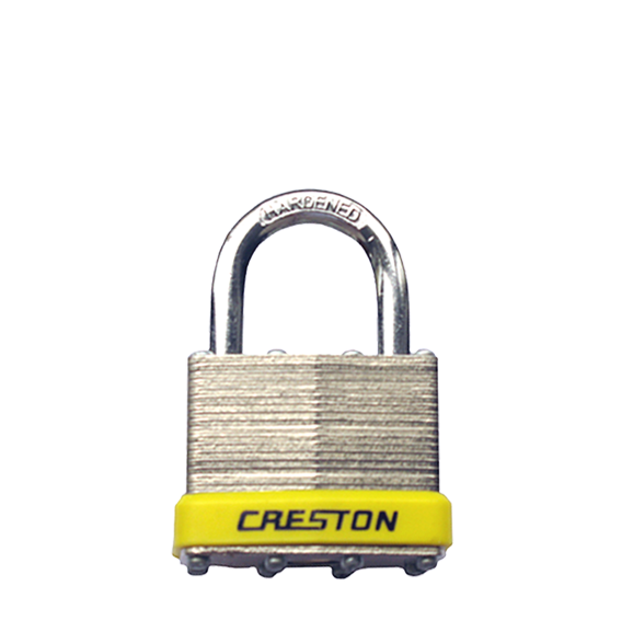 Laminated steel padlock