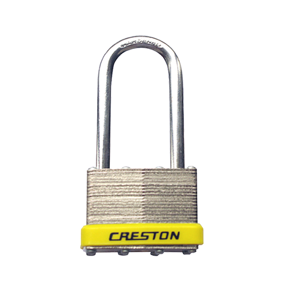 Laminated steel padlock