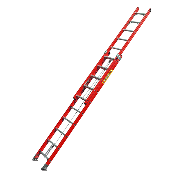 Fiberglass extension ladder