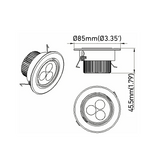 LED downlight 3W